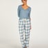 Langarm-Pyjamatop, Blau