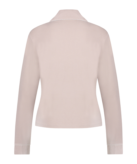 Langärmelige Jersey-Jacke Essential, Beige