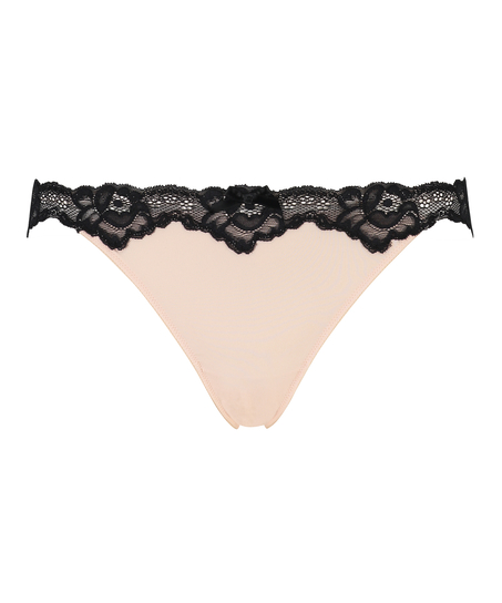 String mit Spitze Secret Lace, Rose