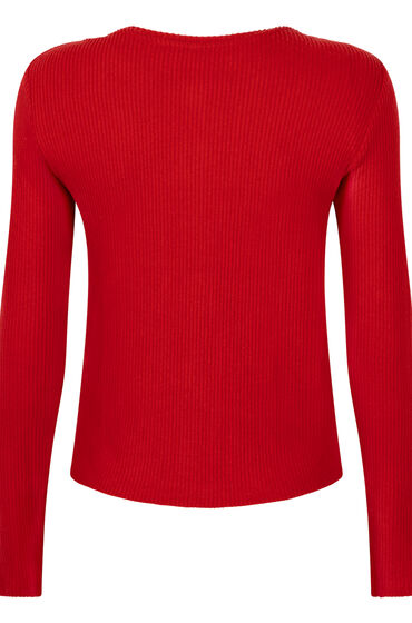 Hunkemöller Cardigan Ribbed Jersey Red