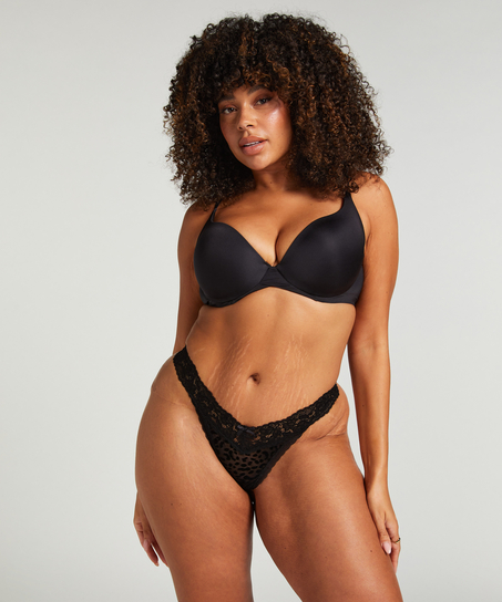 String taille ultra basse Marina, Noir