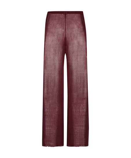 Strandhose aus offenem Strick, Rot