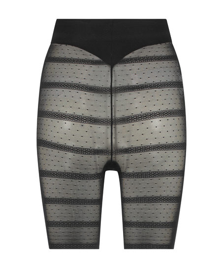 Straffende corrigerend Mesh-Hose, Schwarz