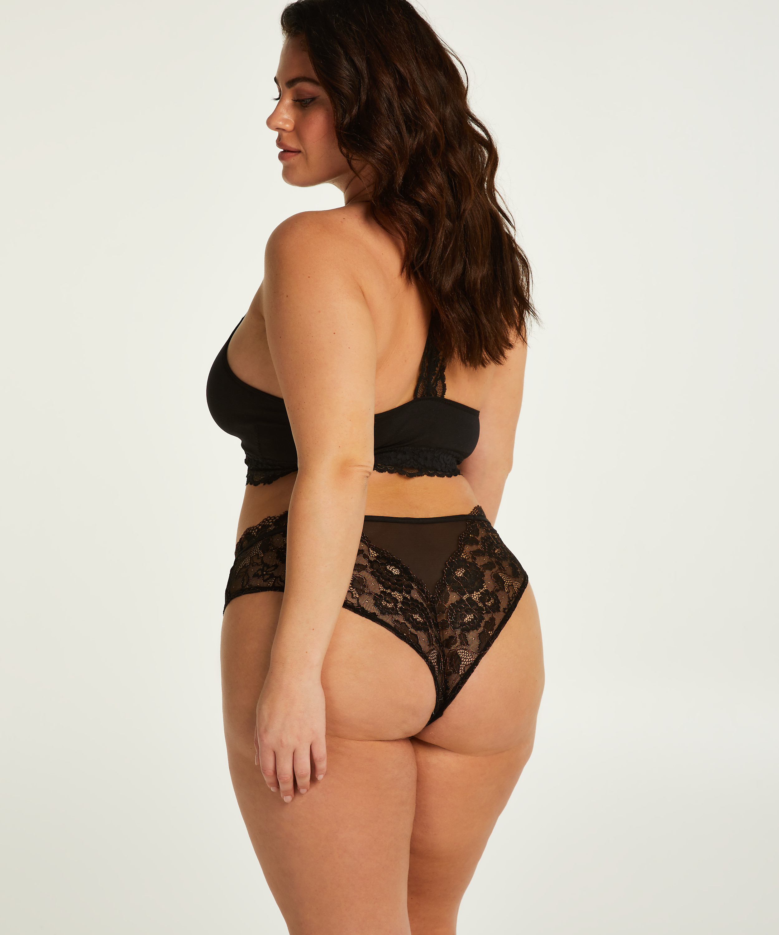 Br&eacute;silien haut Chloe Curvy, Noir, main