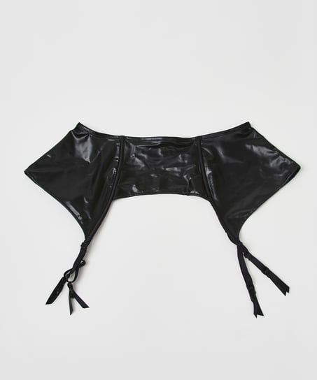 Private Strapse im Lederlook, Schwarz