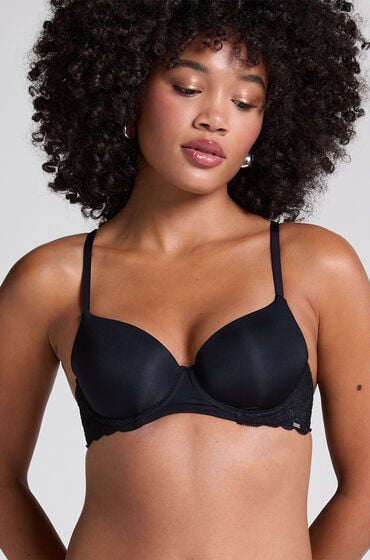 Image of Hunkemöller Vorgeformter Bügel-BH Angie mit Spitze Schwarz