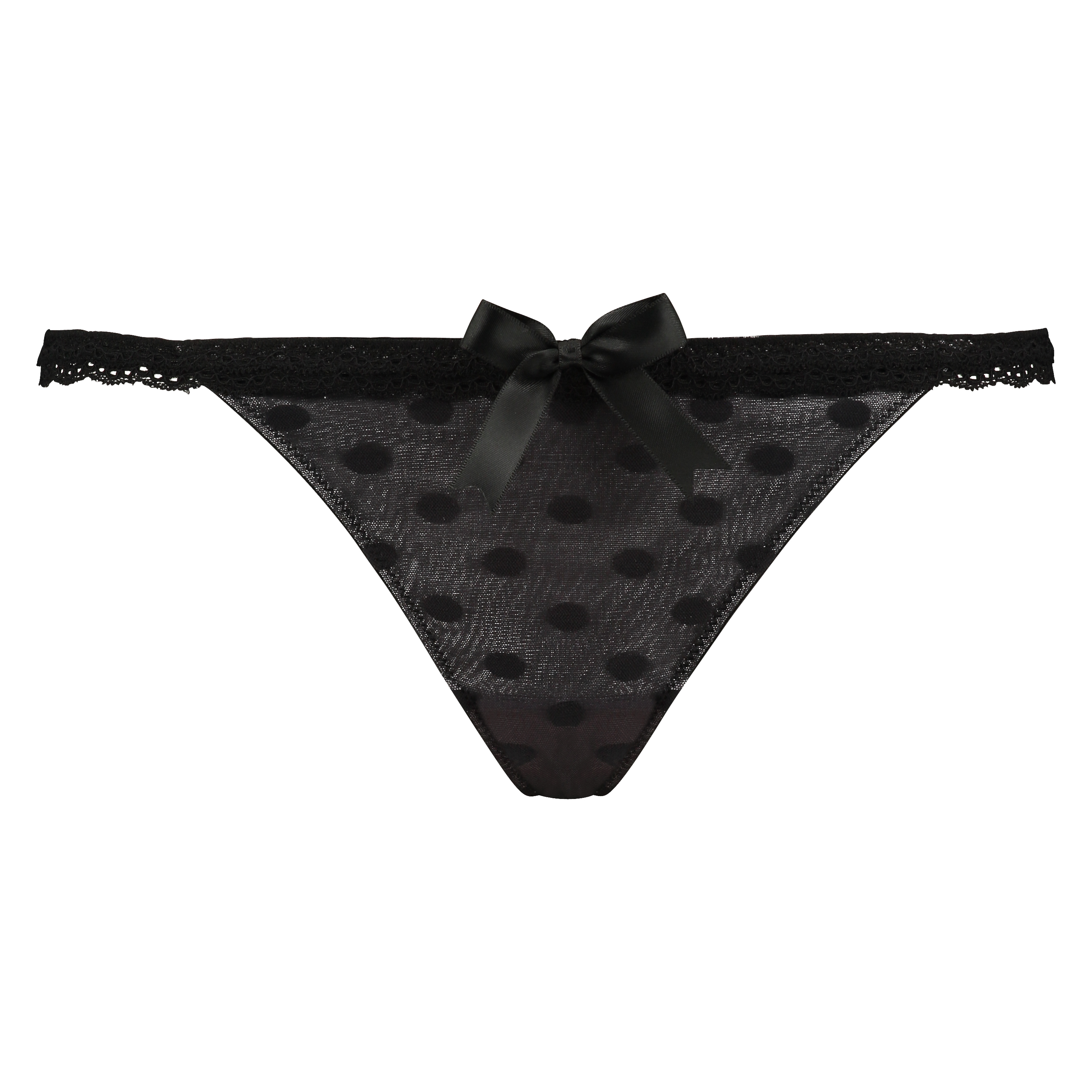 Elle thong, Schwarz, main
