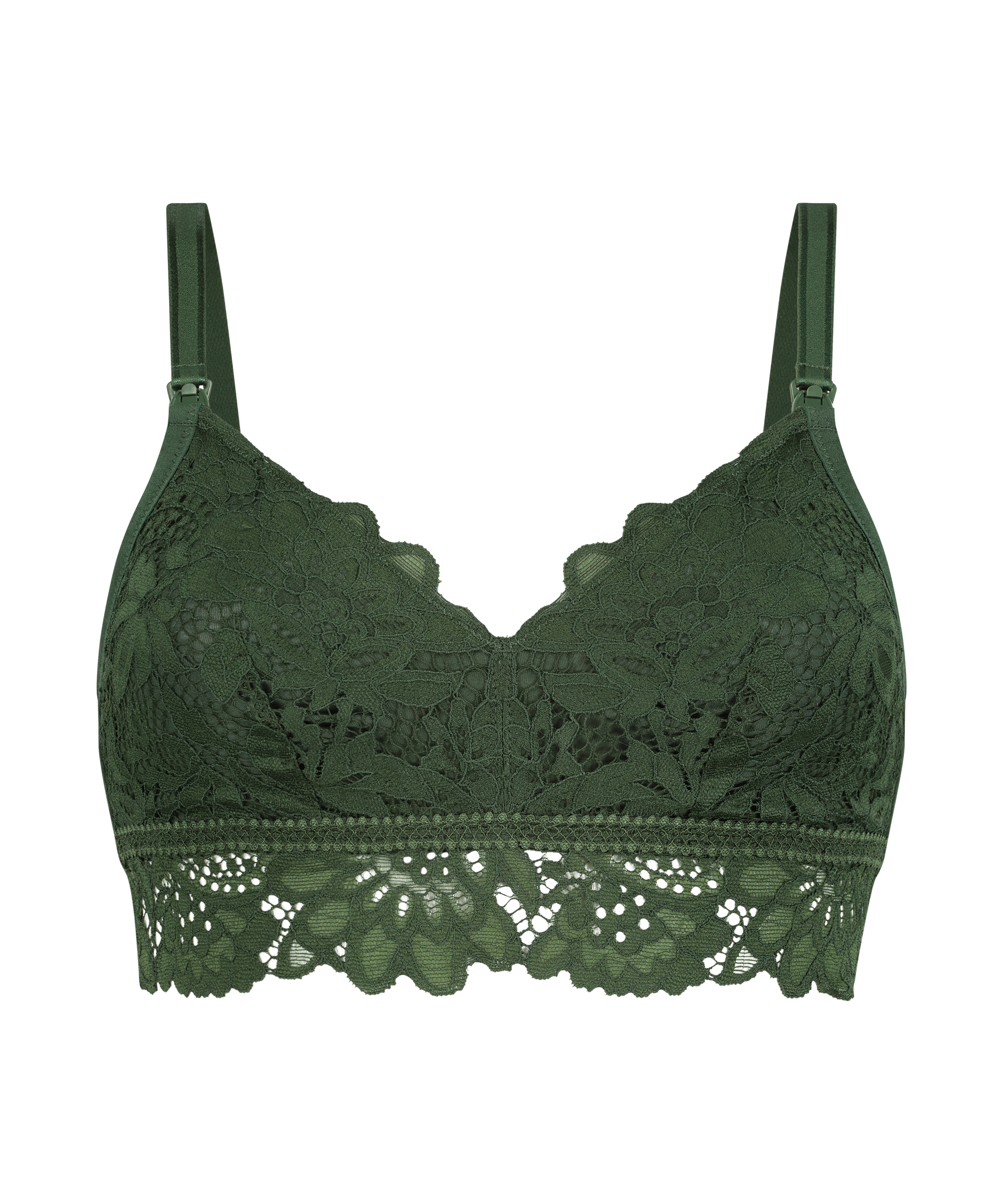 Soutien-gorge d&rsquo;allaitement non-pr&eacute;form&eacute; sans armatures Shiloh, Vert, main