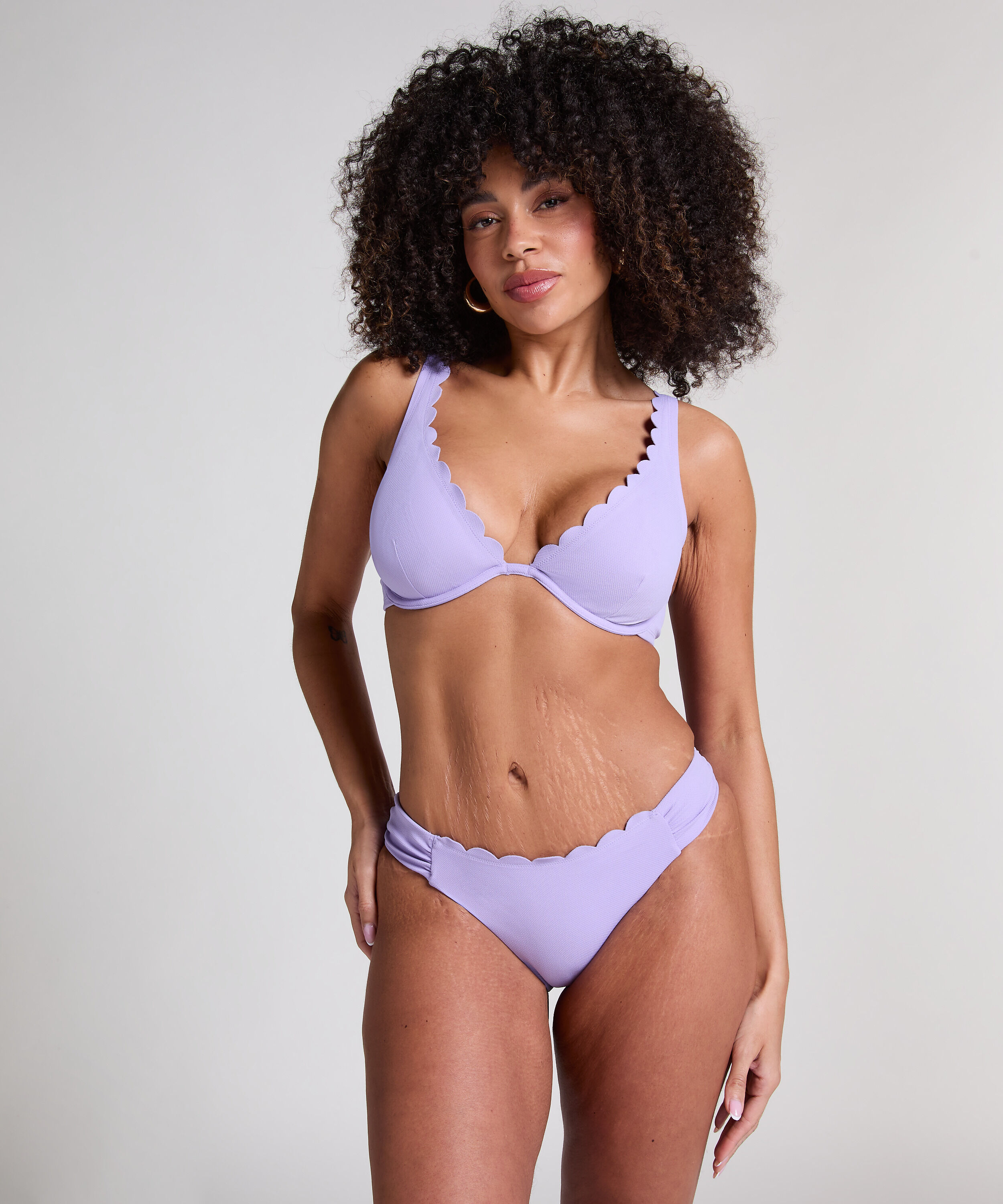 Slip de Bikini Rio Scallop, Violet Slip de Bikini Rio Scallop, Violet