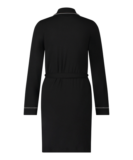 Short Jersey Robe Essentials, Schwarz