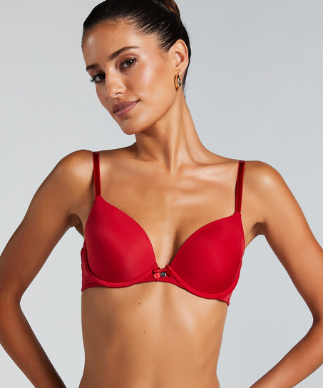 Soutien-gorge à armatures préformé Plunge, Rouge