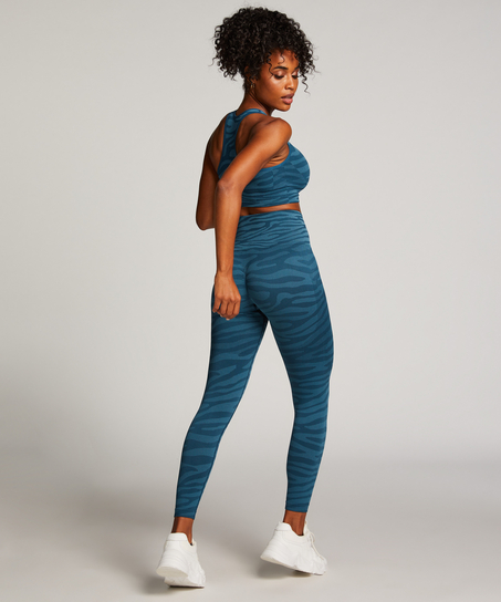 HKMX Soutien-gorge de sport sans couture, Bleu