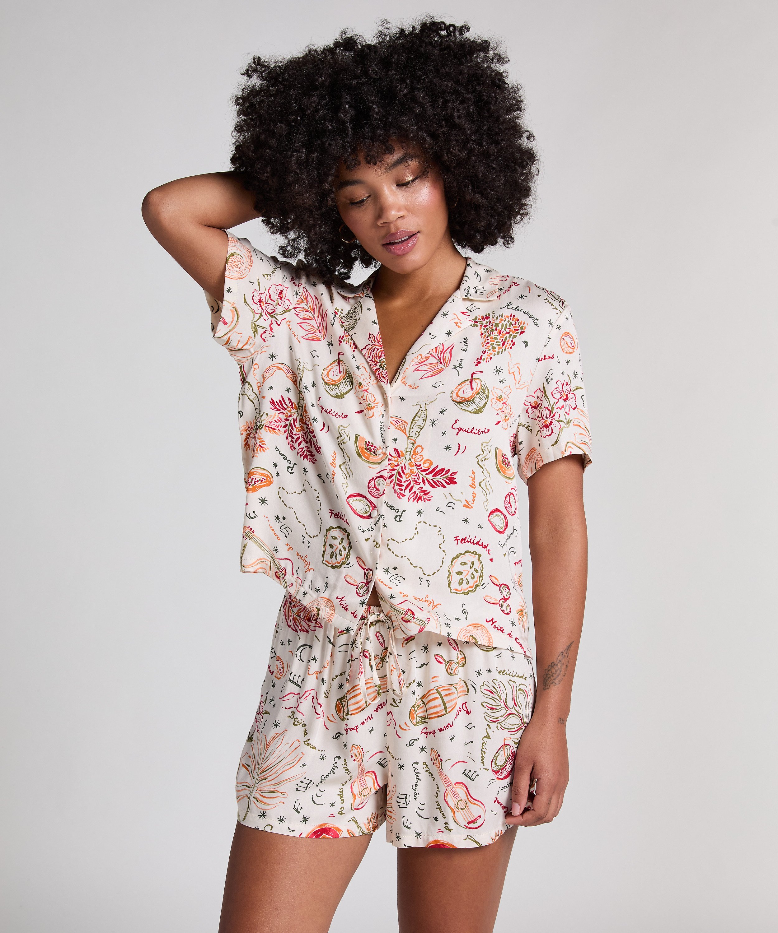 Satin-Shorts, Weiß, main