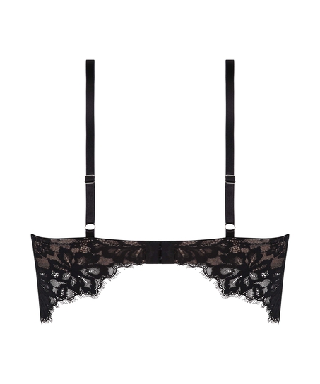 Soutien-gorge à armatures préformé longline Isabella, Noir