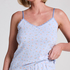 Cami Spitzentop Pointelle, Blau