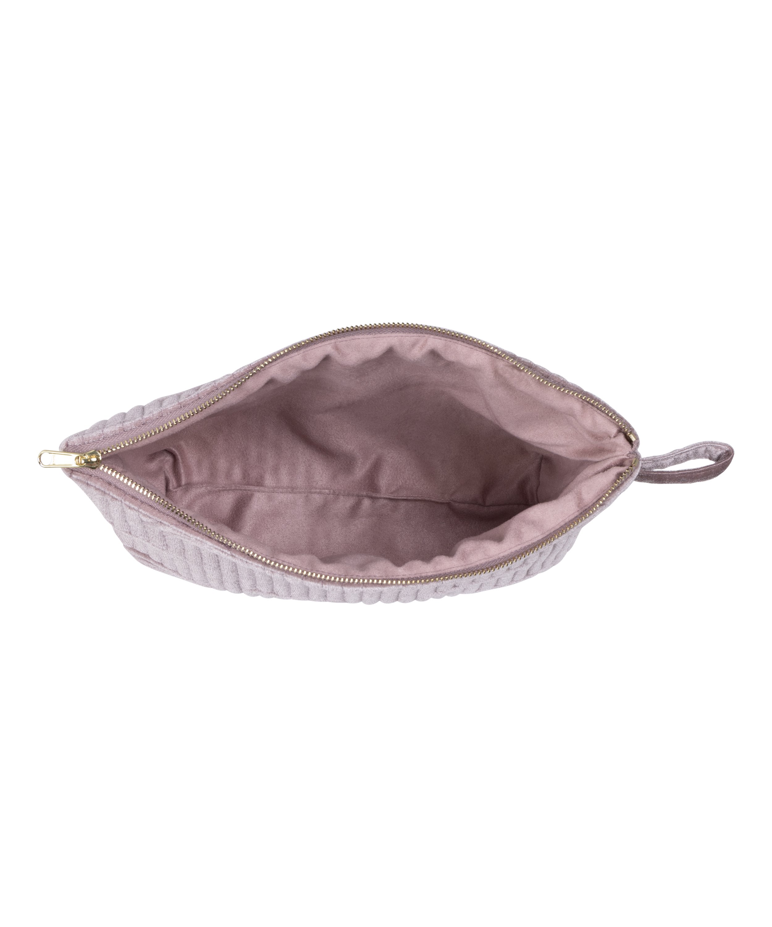 Gro&szlig; Kosmetiktasche aus Velours, Lila, main