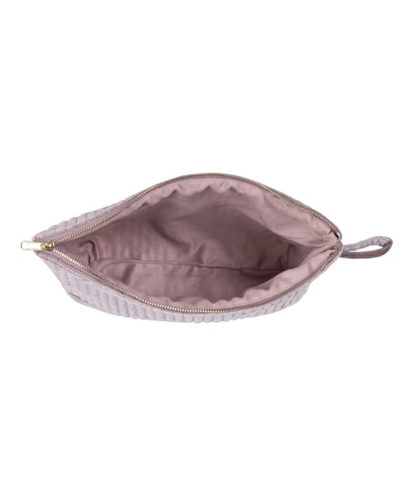 Gro&szlig; Kosmetiktasche aus Velours, Lila