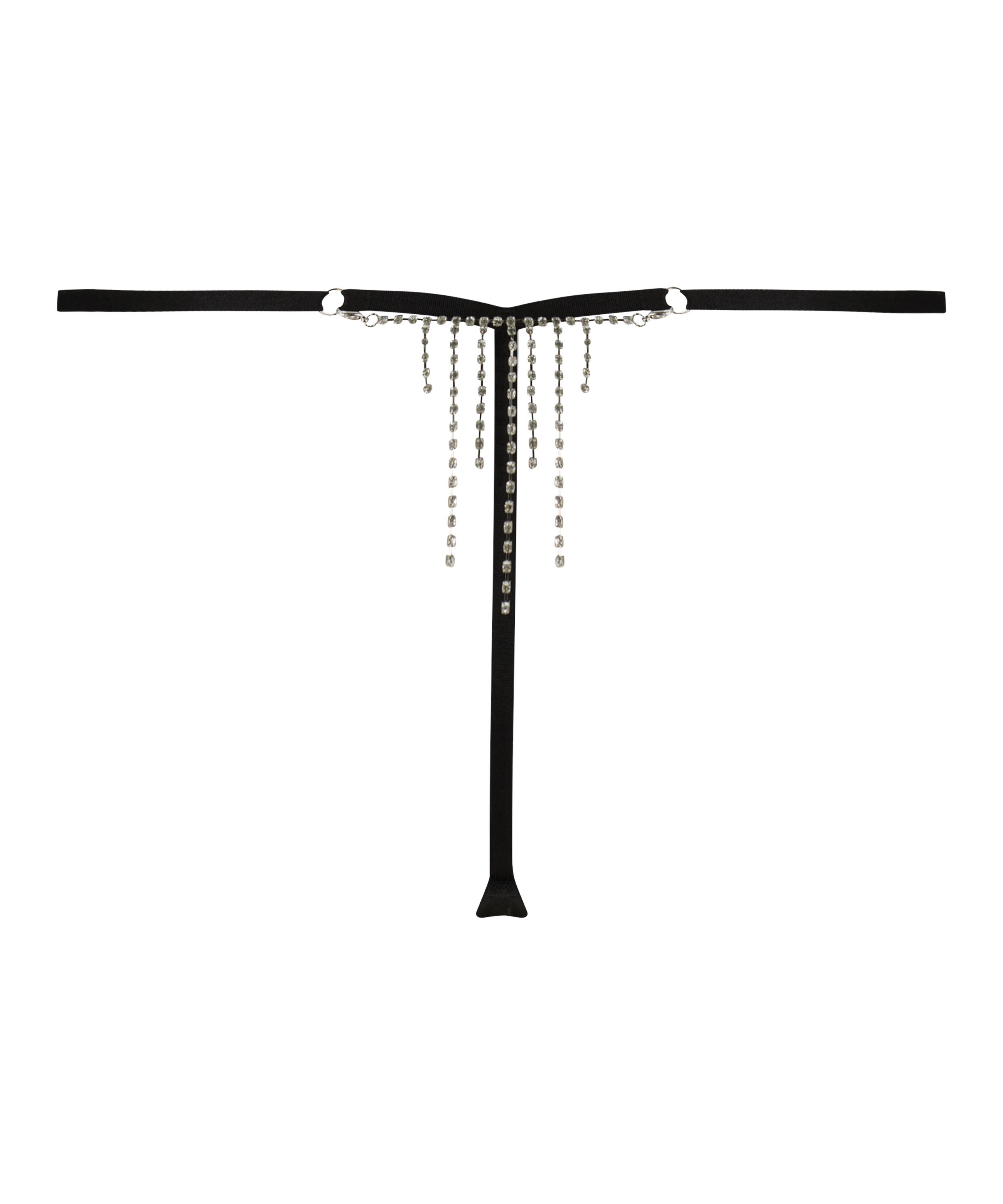 String taille haute Samantha, Noir, main