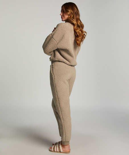 Jogginghose aus Fleece, Braun