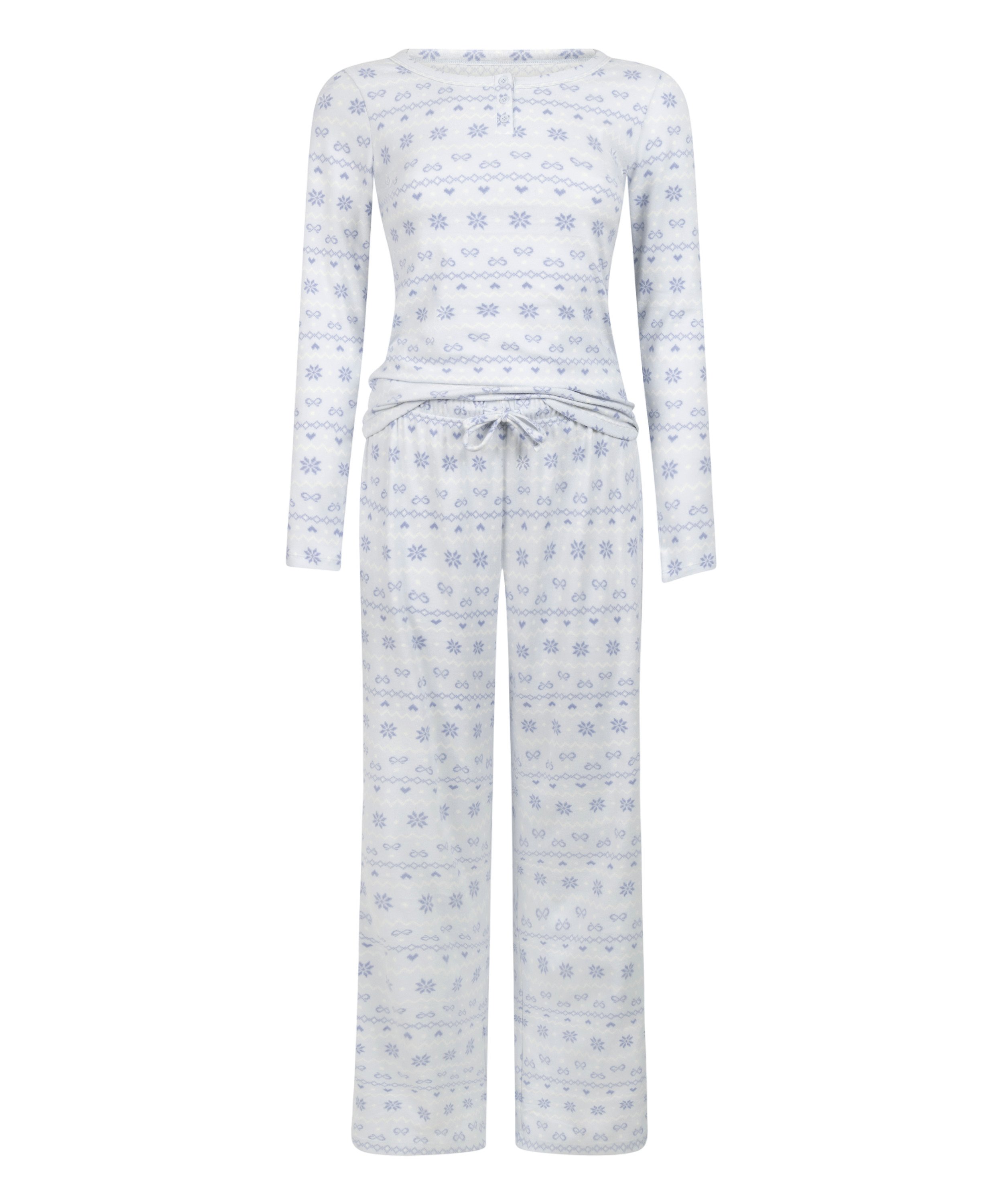 Pyjamaset Jersey Fairisle, Blau, main