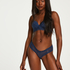Slip brésilien V-shape mesh, Bleu