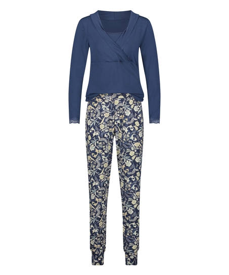 Pyjama-Set f&uuml;r das Stillen, Blau