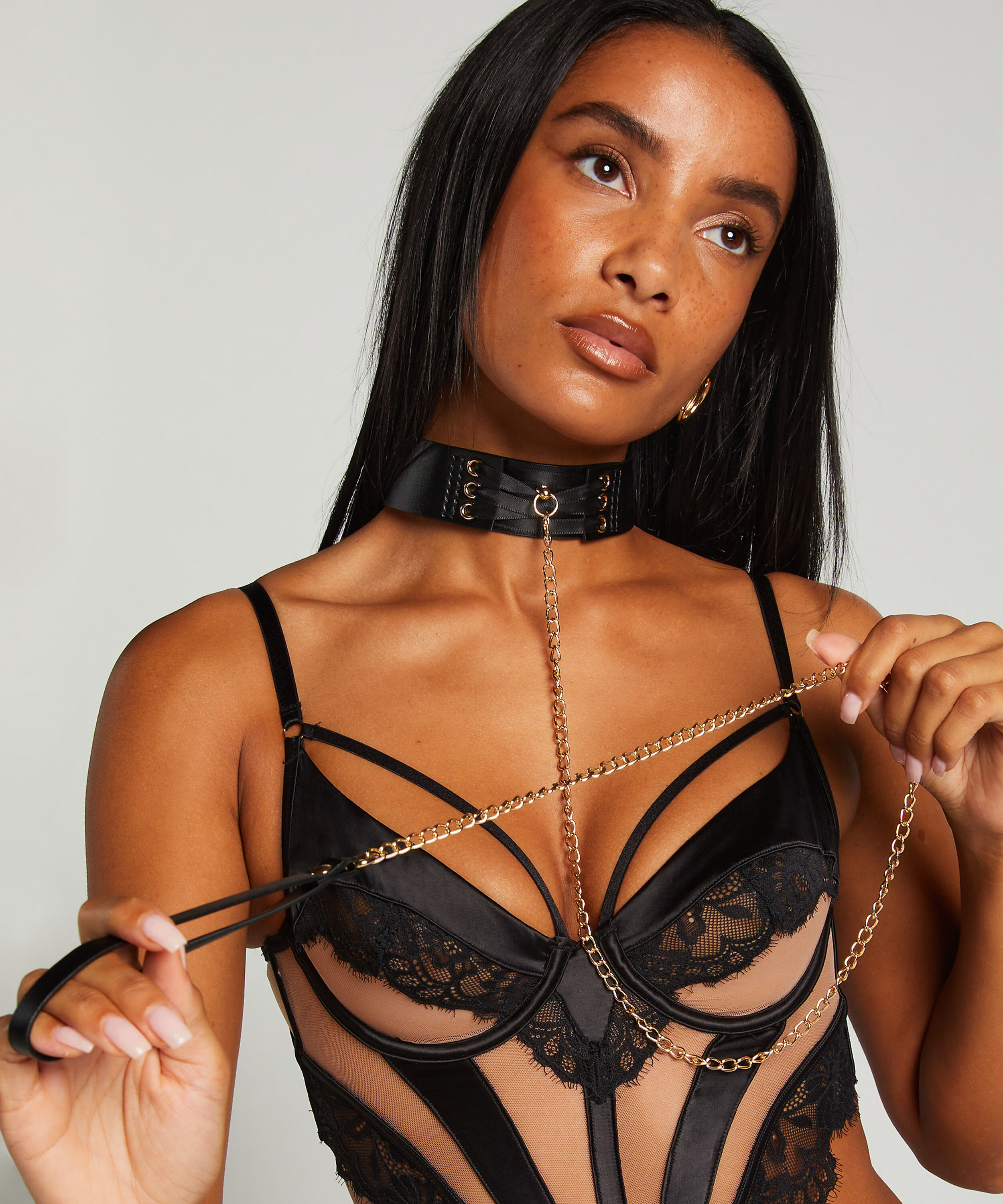 Private Choker Leash, Schwarz