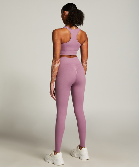 HKMX High Waisted nahtlose Sportleggings, Lila