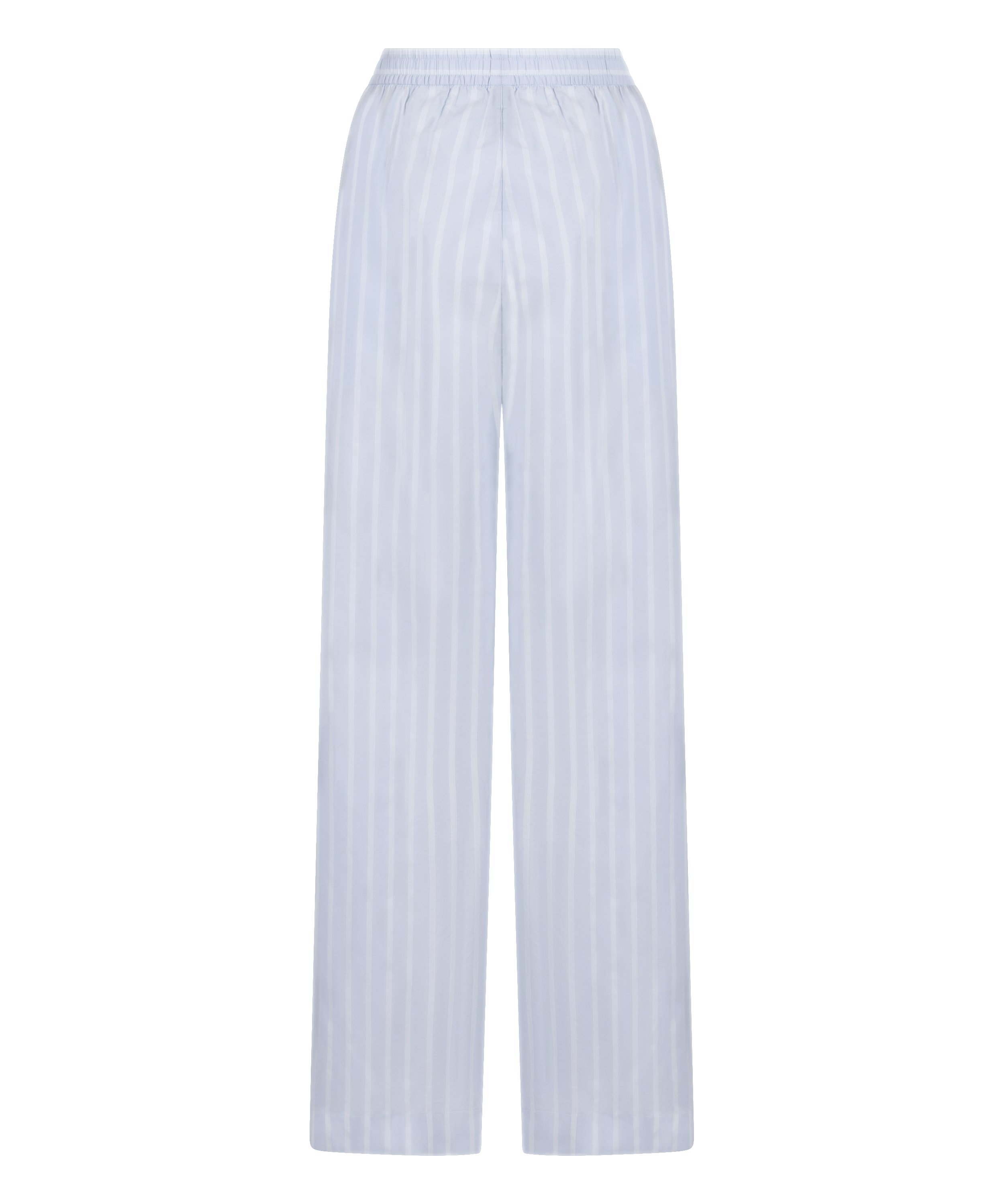 Pantalon en coton tiss&eacute; &agrave; rayures, Bleu, main