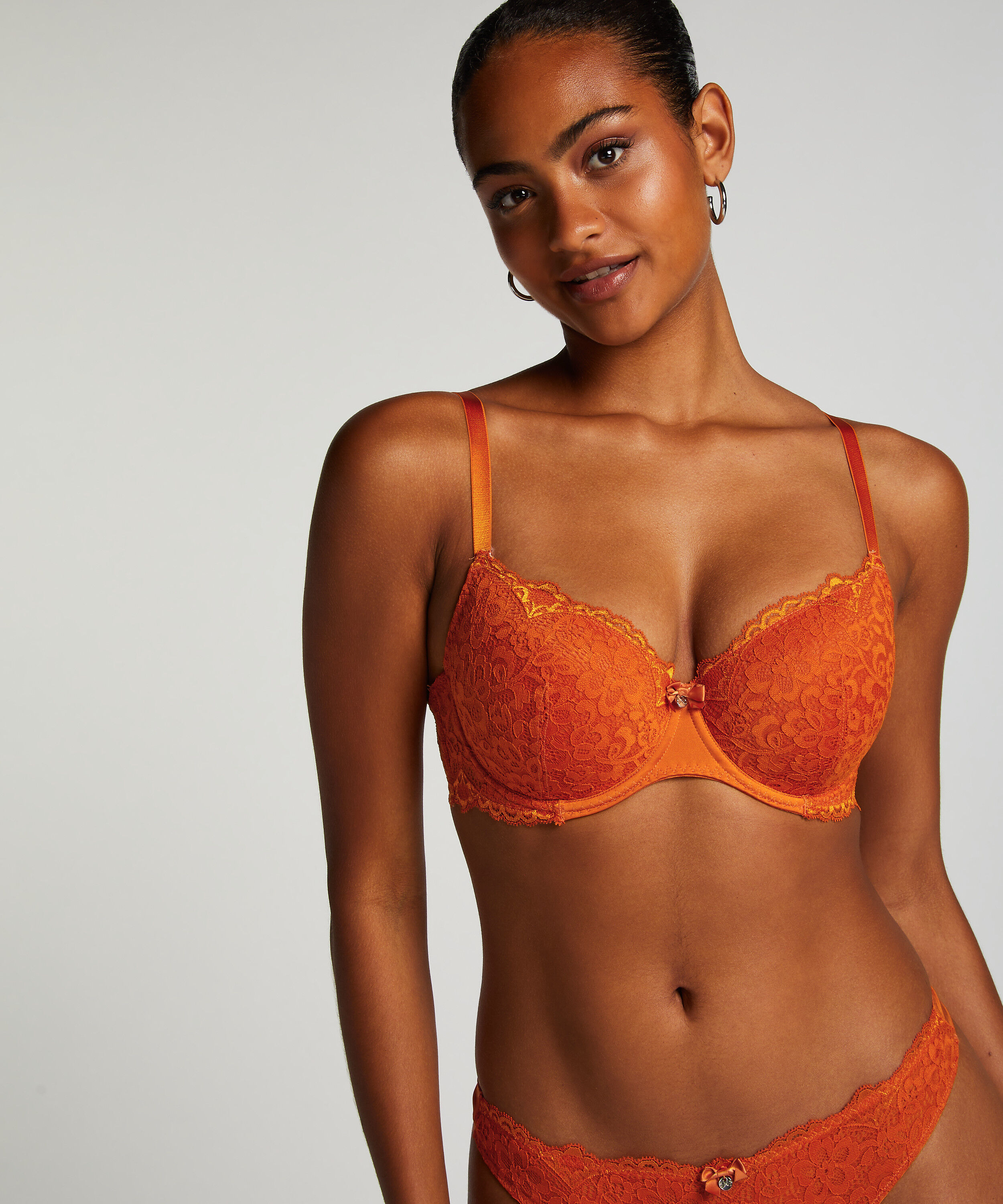 Soutien-gorge &agrave; armatures pr&eacute;form&eacute; Marine, Orange