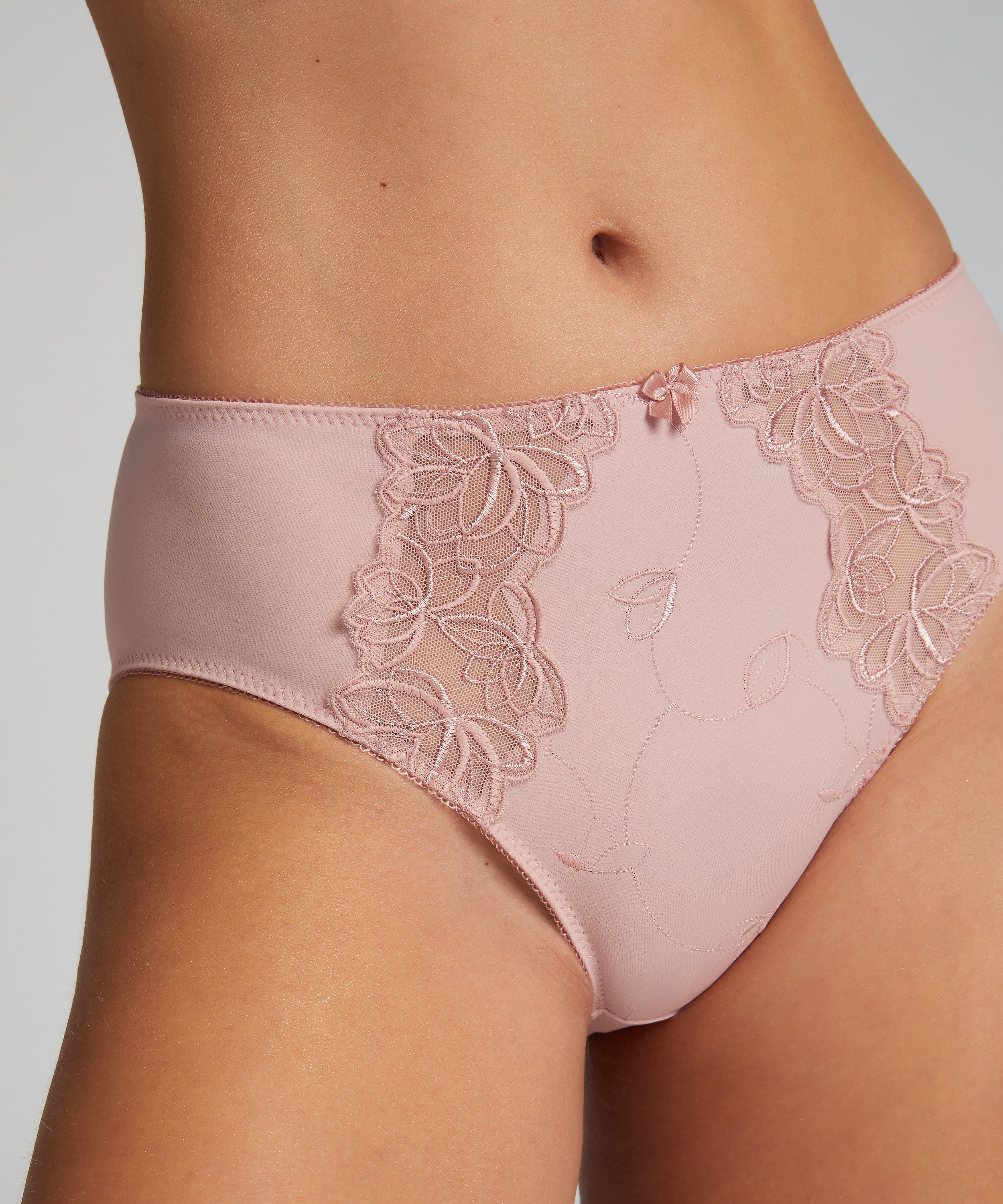 Slip taille haute Diva, Rose, main