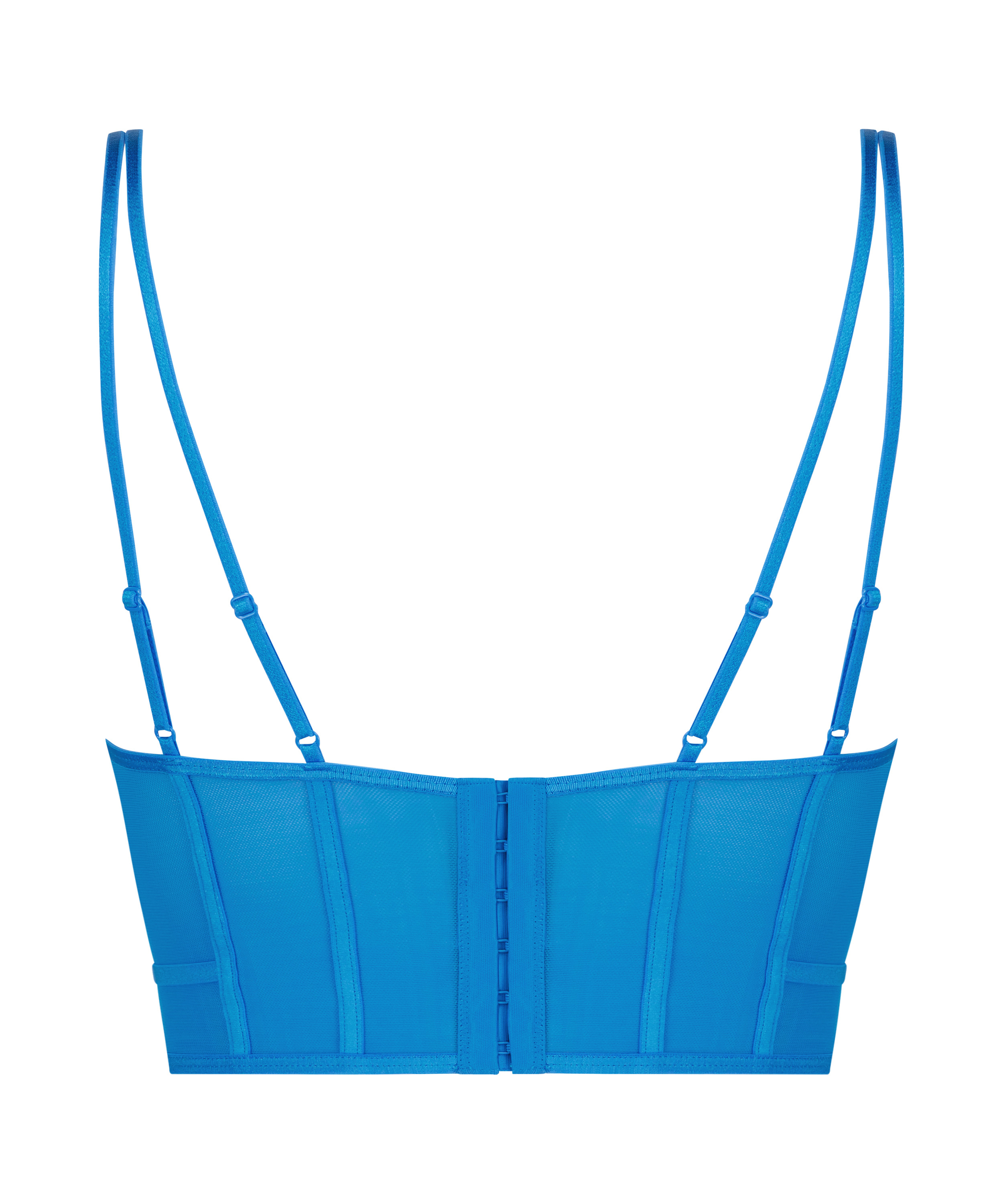 Soutien-gorge bustier non rembourr&eacute; &agrave; armatures Boujee, Bleu, main