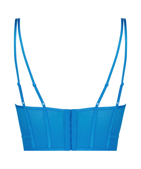 Soutien-gorge bustier non rembourr&eacute; &agrave; armatures Boujee, Bleu