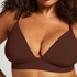Triangel Bralette Smooth, Braun