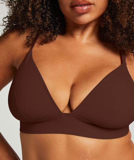 Triangel Bralette Smooth, Braun