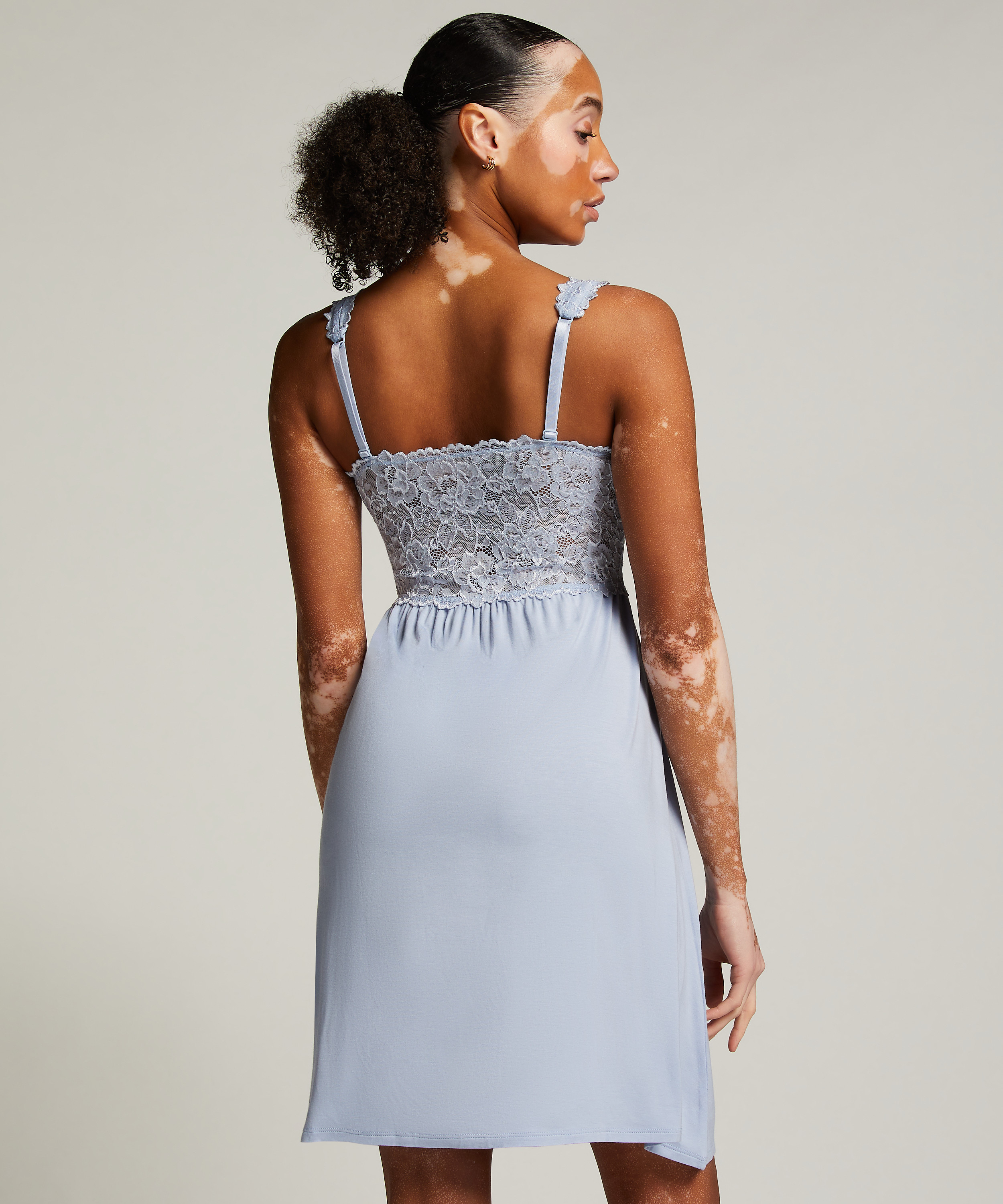 Slipdress Nora Lace, Blau, main