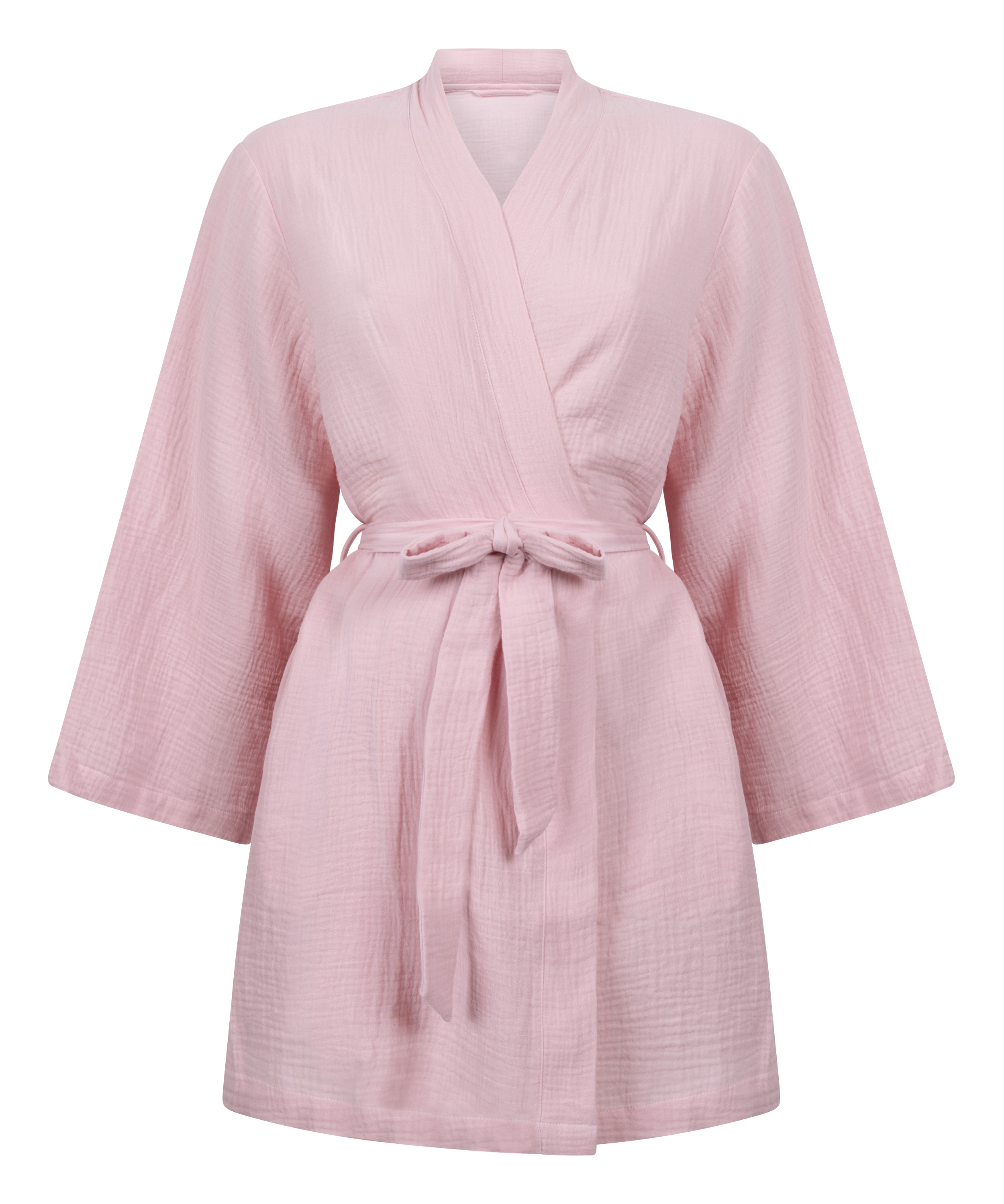 Robe courte en mousseline, Rose, main