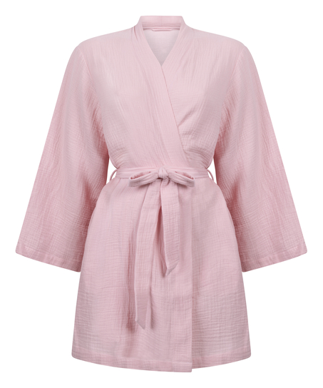 Robe courte en mousseline, Rose