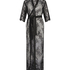 Long Kimono Allover Lace, Noir
