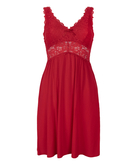 Slipdress Nora Lace, Rot