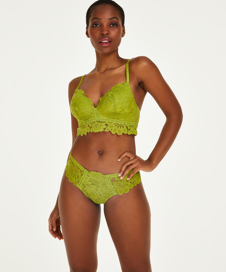 Soutien-gorge pr&eacute;form&eacute; sans armatures longline Shiloh, Vert