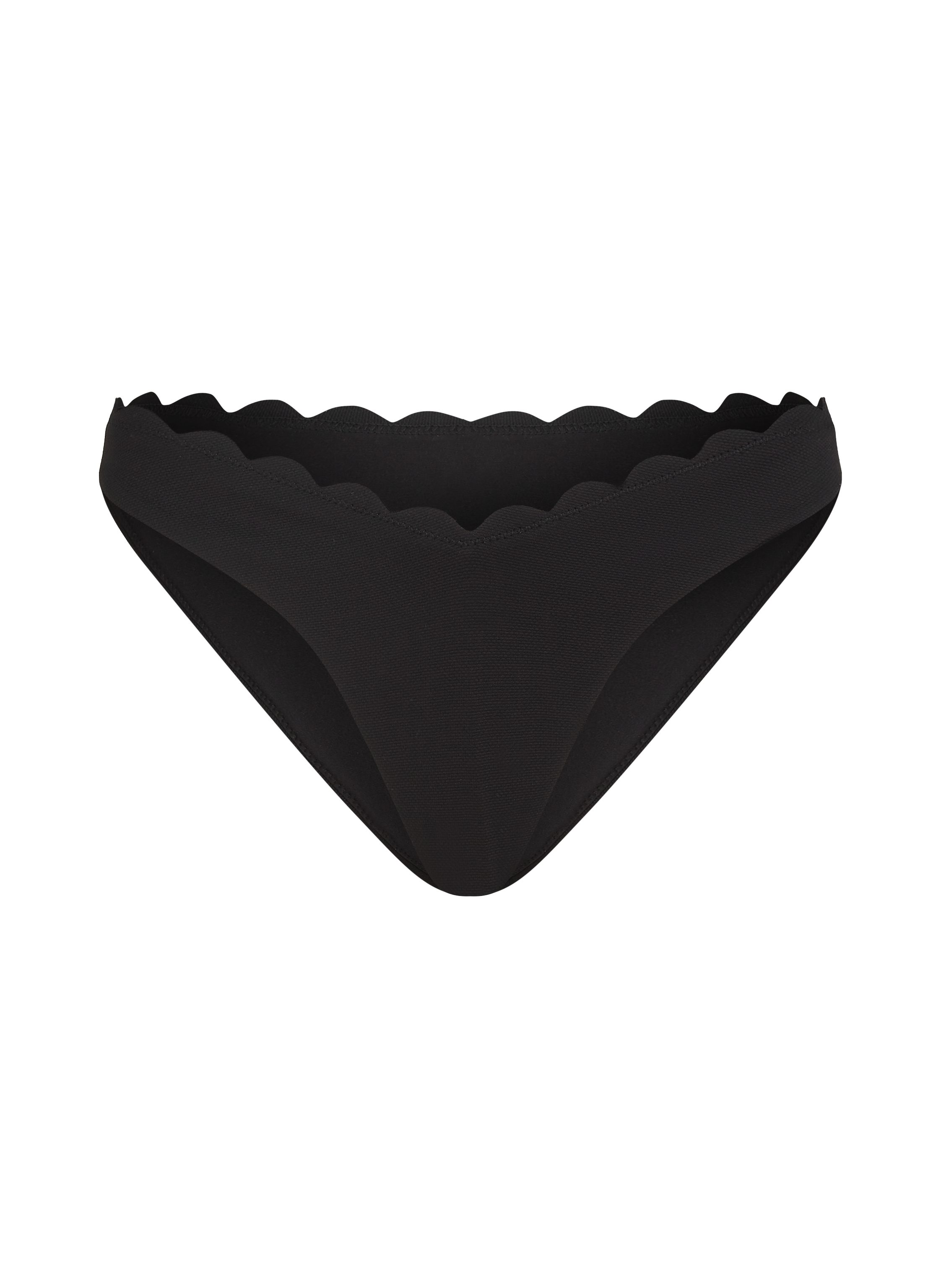 Slip de Bikini &Eacute;chancr&eacute;s Scallop, Noir, main