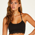 Nahtloser Bralette Marine, Schwarz