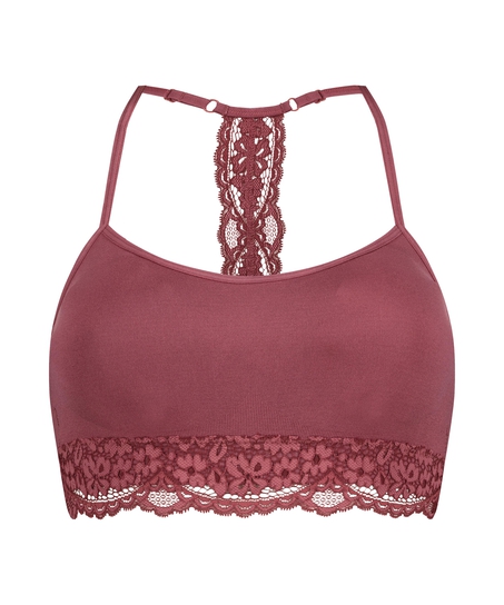 Nahtloser Bralette Marine, Rot