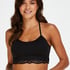 Nahtloser Bralette Marine, Schwarz