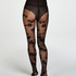 Strumpfhose 20 Denier Lacy Spots, Schwarz