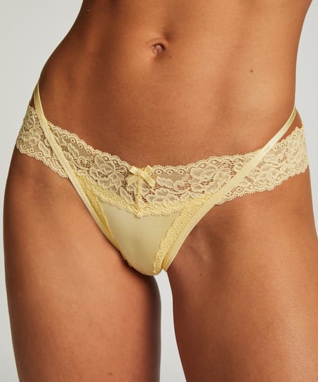 String en V taille très basse Elliena, Jaune