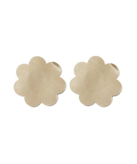 3er-Pack Satin Nipple Covers, Beige