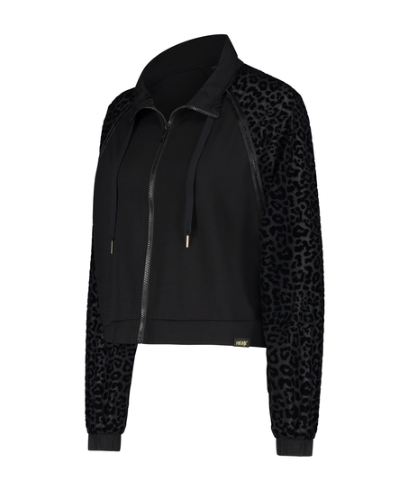 HKMX Jacke Leopard, Schwarz