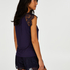Pyjama short en dentelle, Bleu